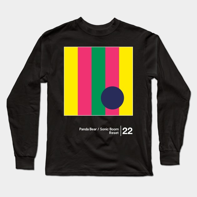 Panda Bear & Sonic Boom / Minimal Graphic Design Tribute Long Sleeve T-Shirt by saudade